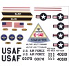 AURORA C-141A STARLIFTER or OTAKI C-5 GALAXY -REPRODUCTION DECALS ONLY!