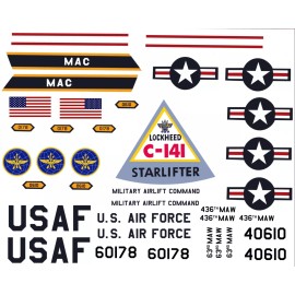 AURORA C-141A STARLIFTER or OTAKI C-5 GALAXY  -REPRODUCTION DECALS ONLY!