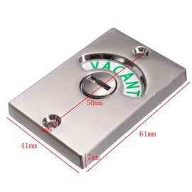 Bathroom Toilet Lock, Zinc Alloy Vacant Engaged Privacy Bolt Door Latch with Indicator for Home, Office and Changing Room - Nickel Brushed