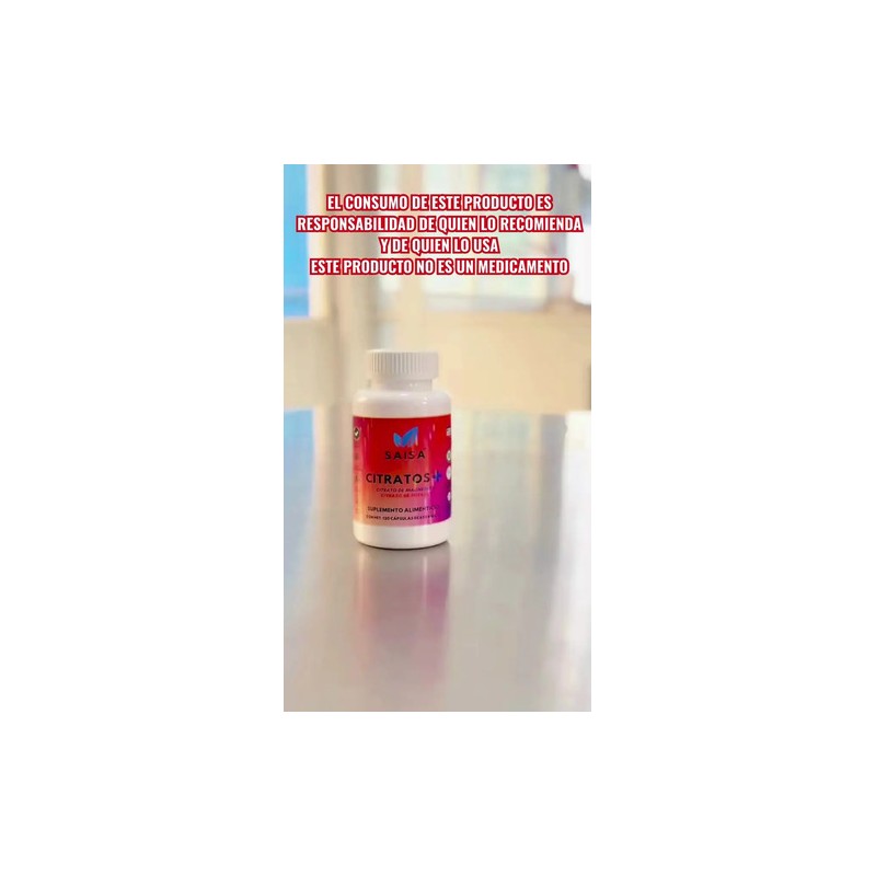 Citrato Magnesio Potasio 650 120 Cápsulas Saisa Herbal Suplemento Alimenticio