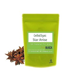Organic Whole Star Anise - Illicium verum | Dried Herbs & Spices. Chinese Star Anise Pod 30g