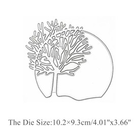 Tree Border Frame Metal Die Cuts, Tree Border Background Wedding Cutting Dies Stencils DIY Crafts Cards Cuts for DIY Embossing Card Making Photo Decorative Paper Dies Scrapbooking