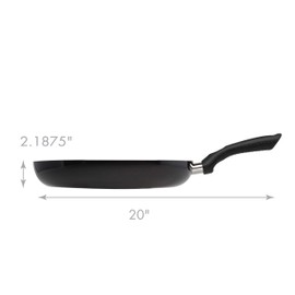 Ecolution Grande Non-Stick Fry Pan With Handle, Aluminum, 12.5" Large, Black