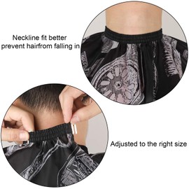 SATINIOR 6 Pcs Professional Salon Barber Capes Waterproof Hair Cutting Capes with Neck Duster and Combs Brush with Adjustable Snap Closure for Women Men Hair Stylist Salon Barbershop Hairdressing