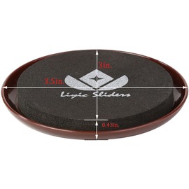 16 Pack Brown Reusable 3-1/2 inch Round Carpet Furniture Sliders,3.5" Furniture Mover, Reusable Pads,Furniture Slider,Furniture Moving Pads for Carpet,Furniture Moving Slider.Carpet Sliders