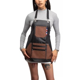 Barbest Mandil Delantal P/mujer Barber Y Estilista Mini Lady Jack Color Negro
