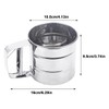 BIUDECO 1pc Stainless Steel Flour Sifter Cup Hand Press Powder