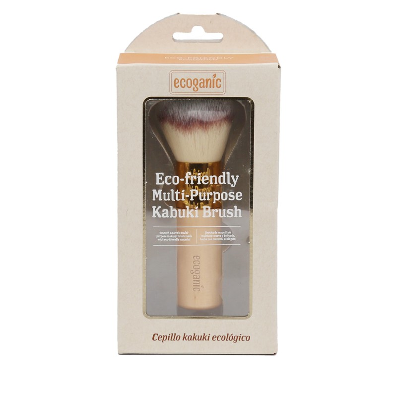 Ecoganic Kabuki Brush Fluffy Powder Brush for Loose Powder, Bronzer,