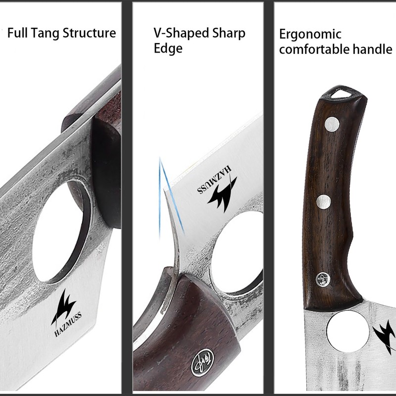 HAZMUSS Chef's Knife - 6.2", High Carbon Stainless Steel Blade