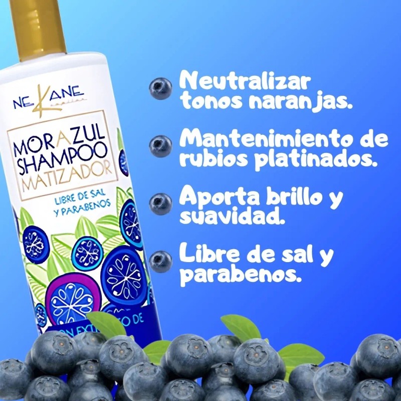Duo Nekane Shampoo+mascarilla Mora Azul 300 G+ 12 Ampolletas