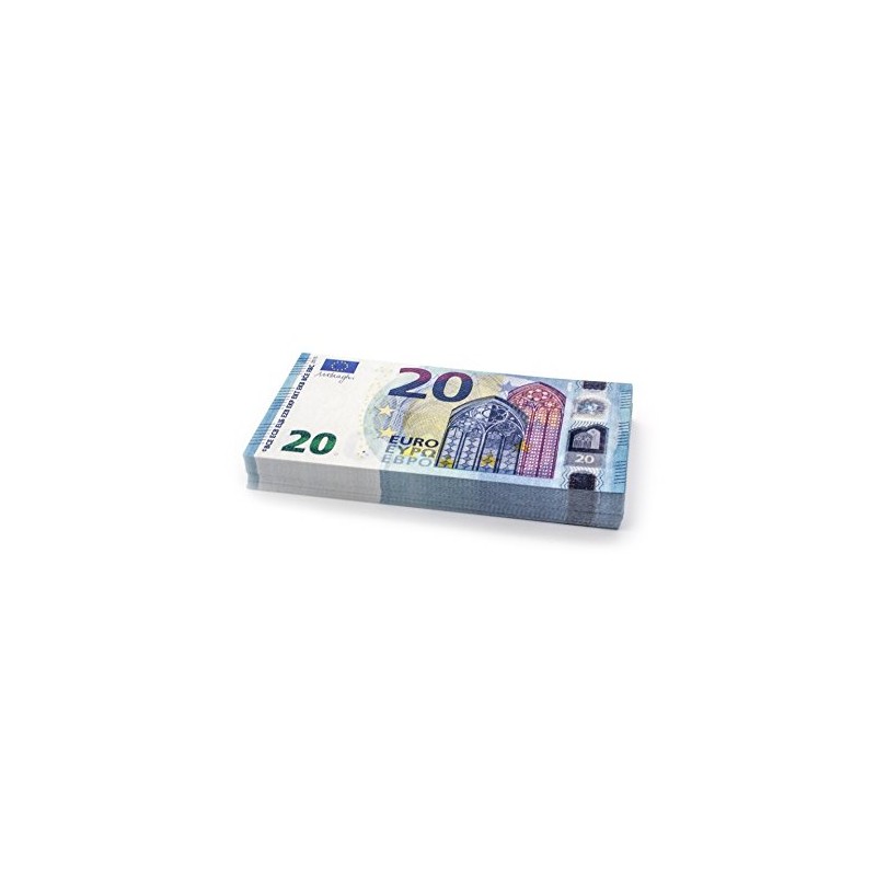 Cashbricks®, 100 x €20 Toy Banknotes, Reduced Size – 75%