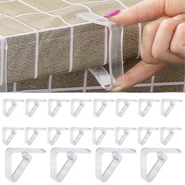 20 Pcs Table Cloth Clips, Windproof Picnic Table Cloth Clamps, Clear Picnic Tablecloth Clips, Table Cover Clamps table cloth clip For Christmas Home Wedding Party Indoor Outdoor Camping