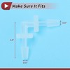 HEROFFIX 5 Pcs Aquarium Plastic Hose Barb Fitting 3/32" Hose