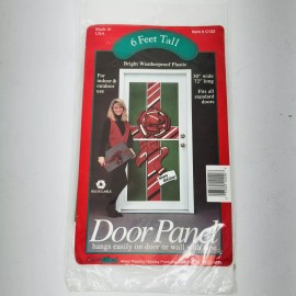 Allied Plastics Vintage Allied Plastics Christmas Door Panel Cover Wrapped Present Bow Red Green