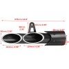 Unbranded 38mm-51mm Dual Outlet Motorcycle Exhaust Muffler Tail Pipe For