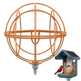 ZIRKOZIR Metal Suet Ball Holder for Bird Buddy, Compatible with BirdBuddy Smart Feeders & Others with Ready 5mm Screw Hole, Durable Accessory & Add-on Attachment for Bird Feeders (Orange)