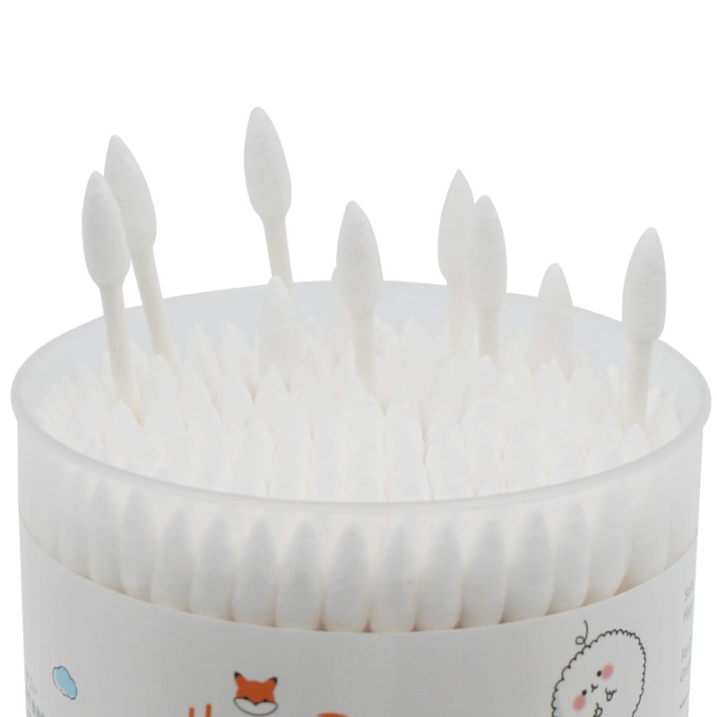 HOMEFOX Cotton Swabs Precision Pointed - 600 Count Pointy Organic