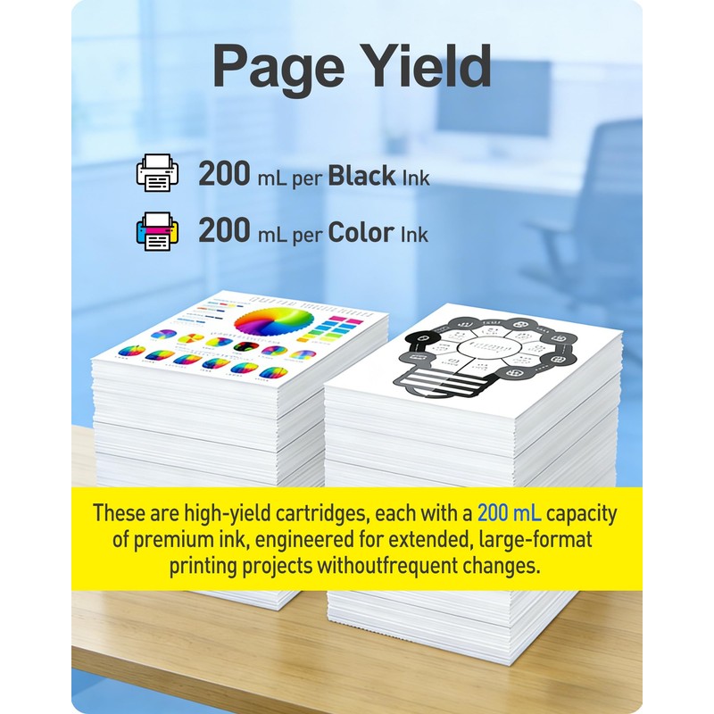 ESL4 ESL4-BK ESL4-CY ESL4-MG ESL4-YE Compatible Ink Cartridges Set