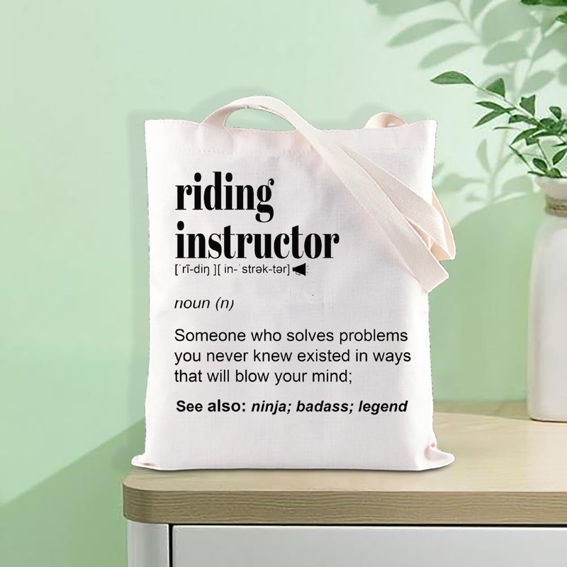 FOTAP Horse Trainer Gift Riding Instructor Tote Bag Riding Instructor