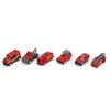 6Pcs/Set 1/64 Mini Fire Rescue Truck Police Car Toy Kids