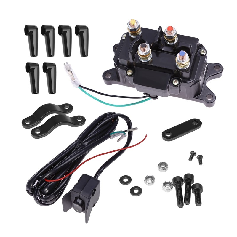 12V 250A ATV Winch Solenoid Relay Contactor with Winch Rocker