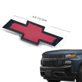 GM Front Small Blackred Bowtie for 2019-2023 Chevy Silverado 1500 2500HD 3500HD