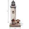 Wooden Lighthouse Tabletop Decor Rustic Light House with LED Nuatical