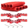 LEDAUT Red 8Cyl Spark Plug Heat Shield Protector and 12pc
