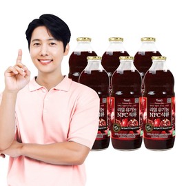 Real Organic Pomegranate NFC Cold-Pressed Juice 1000ml x 6 Bottles / Pomegranate Juice, Pomegranate Concentrate, Pomegranate Juice / 리얼 유기농 석류 NFC 착즙 주스 1000ml x 6병  석류즙 석류농축액 석류주스