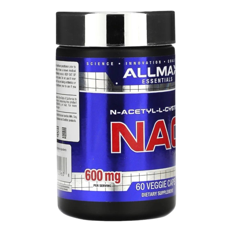 Allmax Nac (n-acetil-l-cisteina) 600 Mg 60 Capsulas Sabor Sin sabor