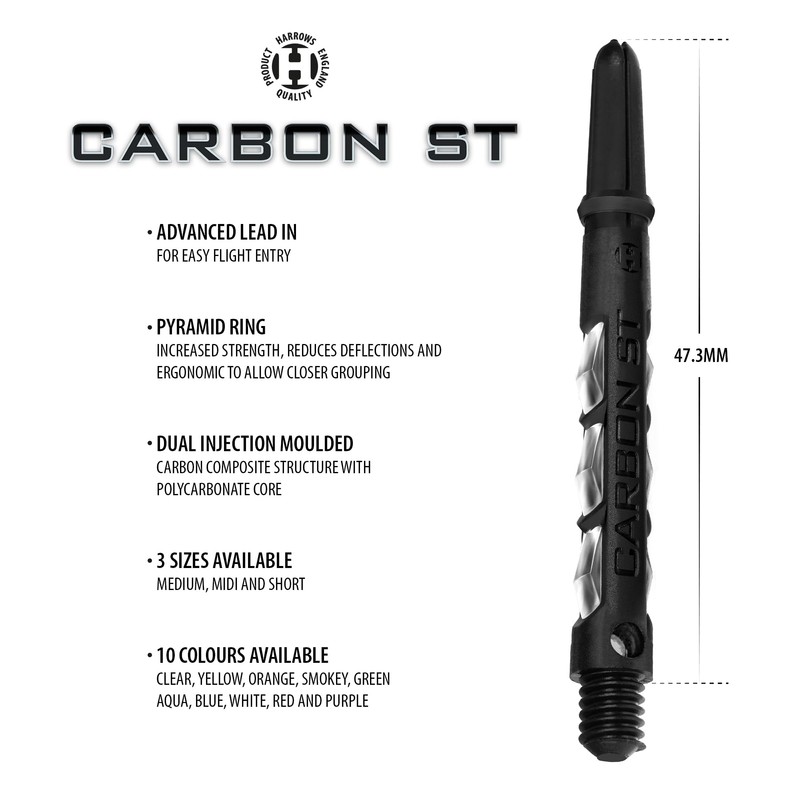 Harrows Darts 3 x Sets of Carbon ST Dart Stems