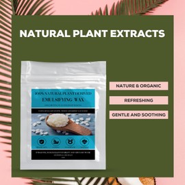 Emulsifying Wax -100% Natural Plant Derived - Great for DIY Projects - Ideal for Soaps and More - Soap Making Supplies - 2 LBS
