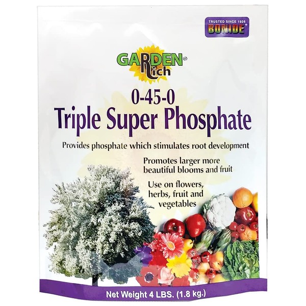 Bonide 969 Garden-Rich Triple Superphosphate 0-45-0 Dust, 4 Pound (Pack of 1)