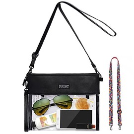 Clear Bag Stadium Approved, TPU Clear Purses Extra Inside Pocket，Crossbody Bag Adjustable Strap for Concert，Sporting Events
