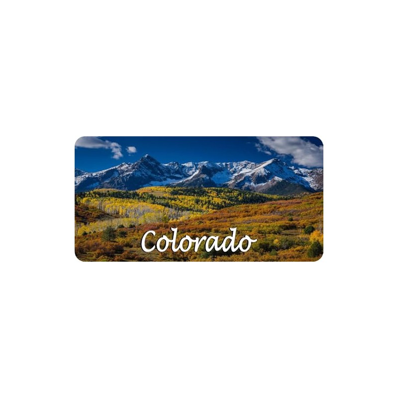 Colorado Snowy Mountain Scene Photo License Plate