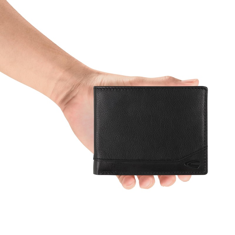 camel active Men's Stone 004664 Travel Accessory Wallet, black, M