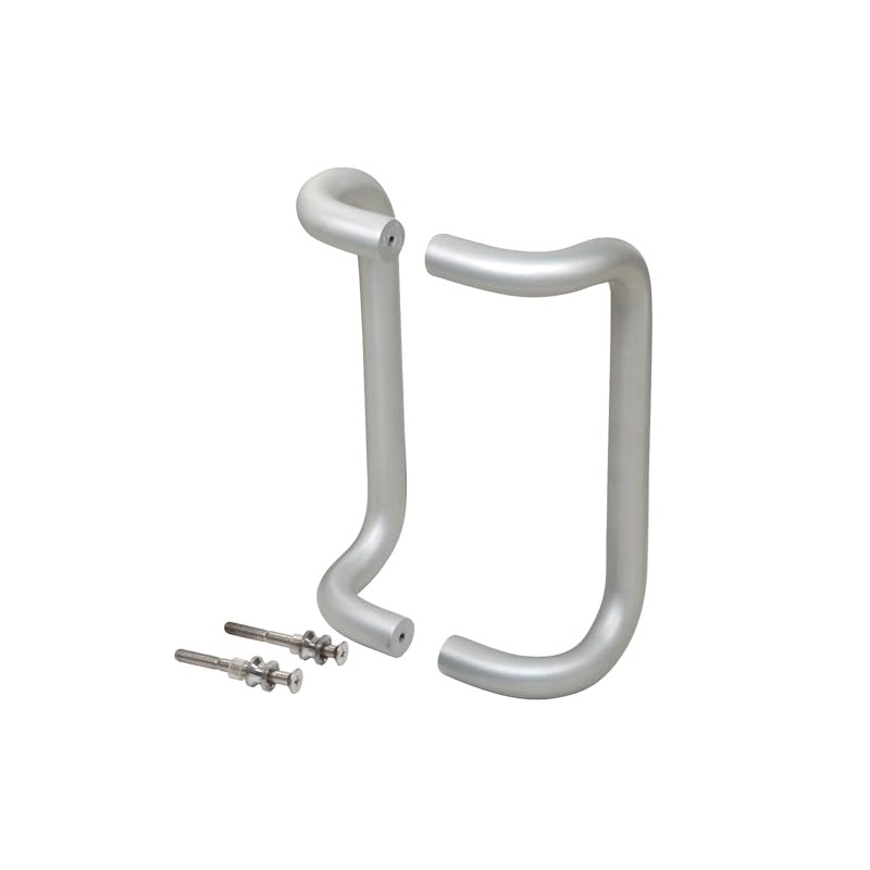 CRL M21741028 10" Clear Anodized Offset Pull Handles Back-to-Back