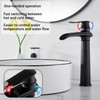 Black Bathroom Faucet GGStudy Single Handle One Hole Farmhouse Waterfall