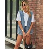 Shebote Womens Oversized Sleeveless Jean Denim Jacket Button Down Vest