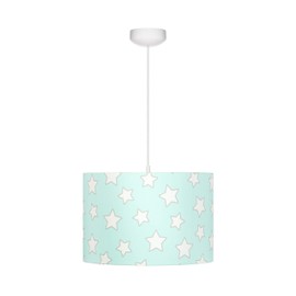 Lamps & Company Ceiling Light Children's Room Star Mint Ceiling Light Starry Sky Round Children's Room Lamps Ceiling Boys with a Diameter of 35 cm Beautiful Baby Room Decoration