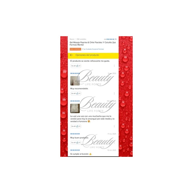 Gel Masaje Paprika & Chile Flacidez Y Celulitis 2pz Farmasi