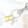 KK10-3S Japanese Cord Button Alphabet Charm [C] Silver 1 Piece