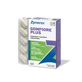 Zymerex GONFIORE PLUS 20 Compresse | Integratore alimentare | Probiotici e prebiotici | Gonfiore addominale | Equilibrio flora intestinale | Senza glutine e lattosio