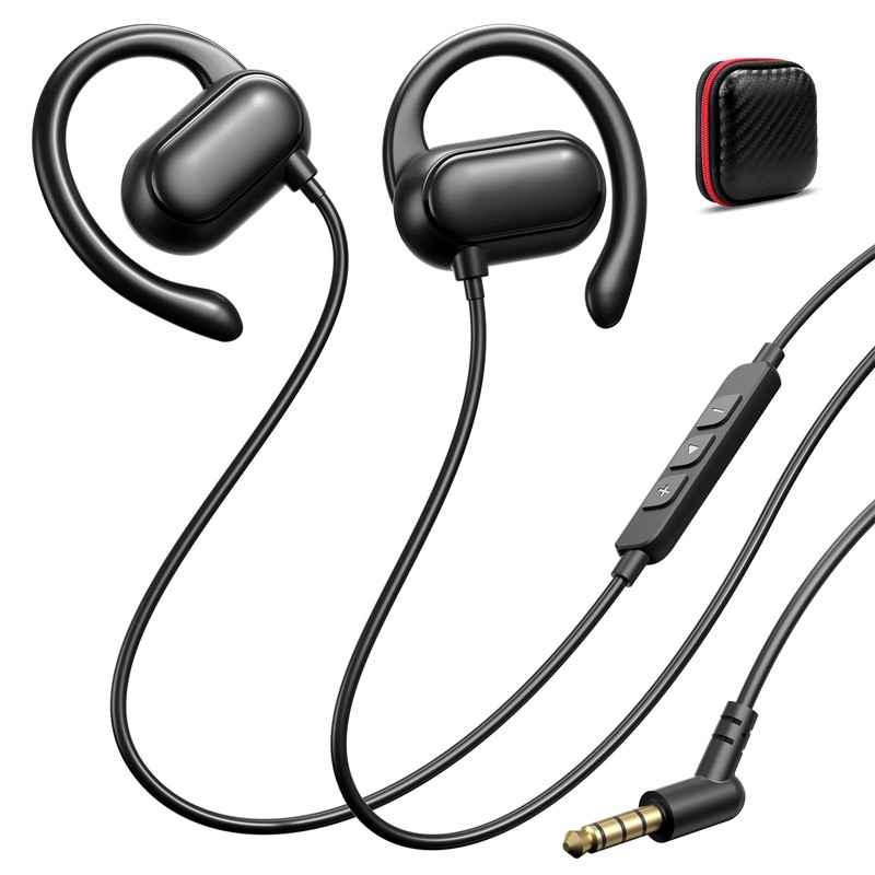iMangoo 3.5mm Wired Earbuds Over the Ear Buds Open Earphones