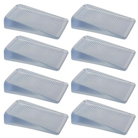 LUORNG 8-Piece Transparent Rubber Shim Set, Leveling Wedges for Furniture, Anti-Slip PVC Rubber Material, Rectangular Design for Uneven Floors, Tables and Furniture