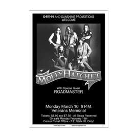 Raw Sugar Art Studio Molly Hatchet 1980 Columbus Concert Poster