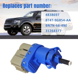 Interruptor de luz de freno compatible con Ford F150 F250 F350 Focus Mazda 2 3 5 6 MKC MKT reemplazar 8T4T-9G854-AA 4838697 31264377 BN7N-66-490 interruptor de luz de parada