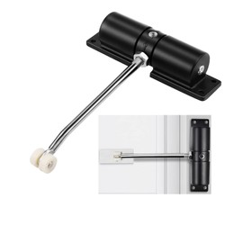 Automatic Door Closer, Adjustable Hydraulic Door Spring Closer for Interior Door, Quiet Auto Door Closing for Interior Door, Safety Door Stopper for Room, Gate Spring with Adjusting Rod and Screws