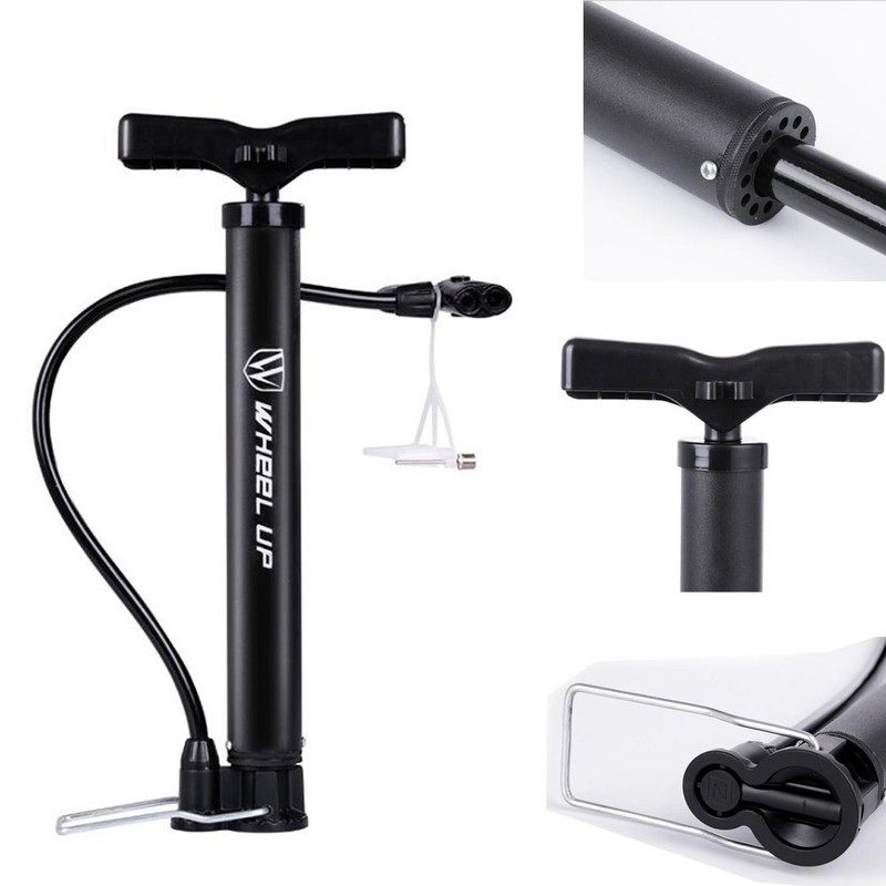 Portable Bike Floor Pump Automatically Reversible Presta & Schrader Valves