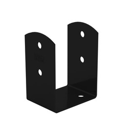 GRUNDLINE - Decorative Support Foot Post Anchor, Type U, Steel, Screw-On Sleeve - PSOL, 91 x 71 x 120 mm - Z275 - for Fences, Shelters, Carports, Pergolas, Garden Arbour Made of Wooden Beams